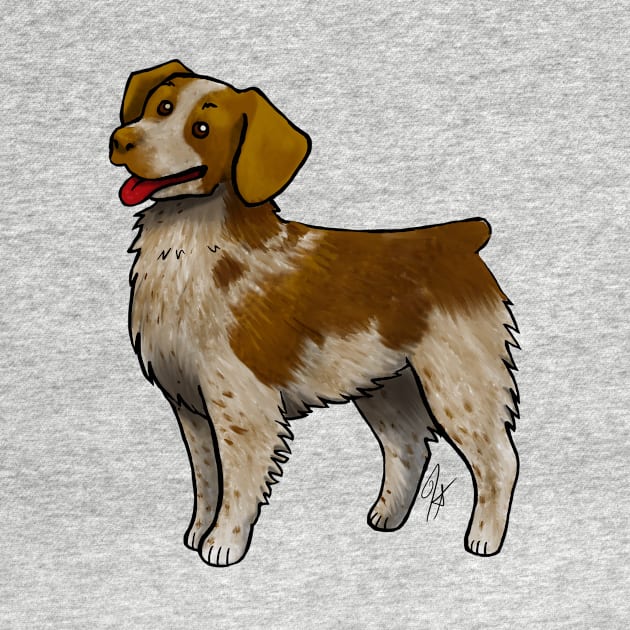 Dog - Brittany - Orange Roan by Jen's Dogs Custom Gifts and Designs